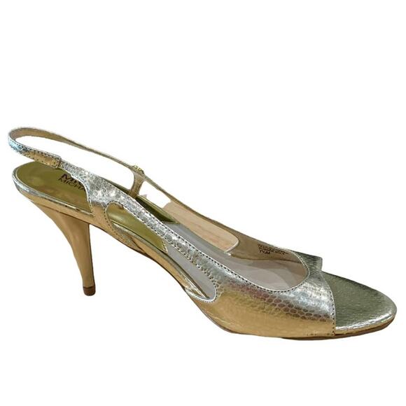 Michael Michael Kors shoes heel sling back open toe size 7.5 Approx 3.85” heel - Picture 3 of 7